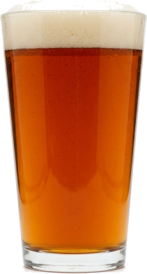 American amber ale in het bijpassende glas