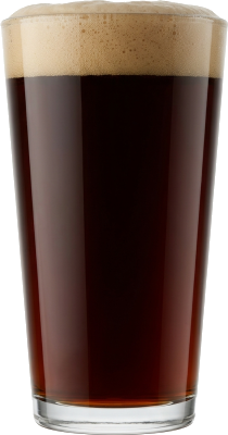 American brown ale in het bijpassende glas