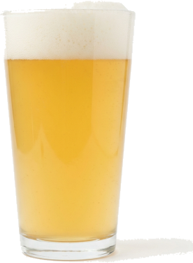 American wheat in het bijpassende glas