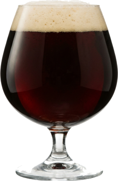Baltic porter in het bijpassende glas