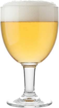 Belgisch blond in het bijpassende glas