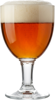 Dubbel in het bijpassende glas