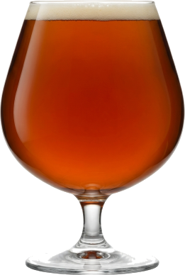 Engelse barleywine in het bijpassende glas