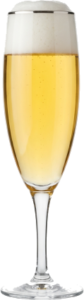 Internationale pale lager in het bijpassende glas
