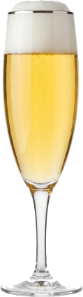Internationale pale lager in het bijpassende glas