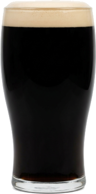Irish stout in het bijpassende glas