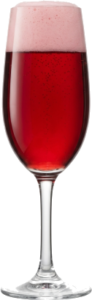 Kriek in het bijpassende glas