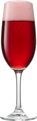 Kriek in het bijpassende glas