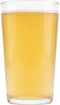 Lambiek in het bijpassende glas
