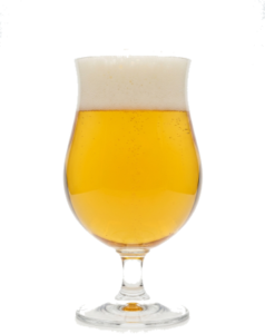 Maibock in het bijpassende glas