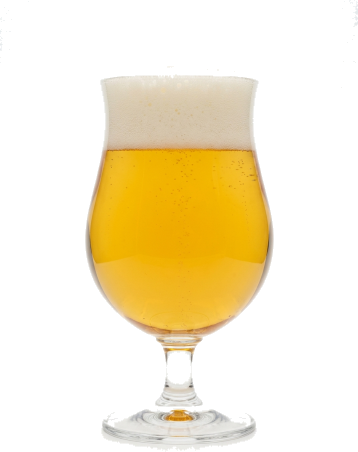 Maibock in het bijpassende glas