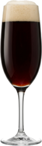 Schwarzbier in het bijpassende glas
