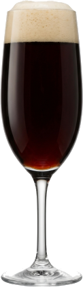 Schwarzbier in het bijpassende glas