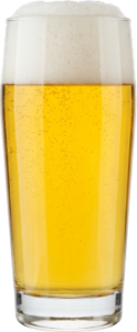 Tsjechische pils in het bijpassende glas