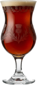 Wee heavy in het bijpassende glas