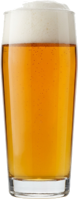 Wiener lager in het bijpassende glas