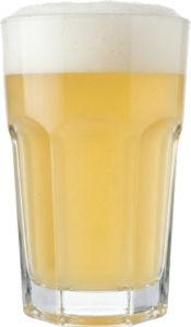 Witbier in het bijpassende glas